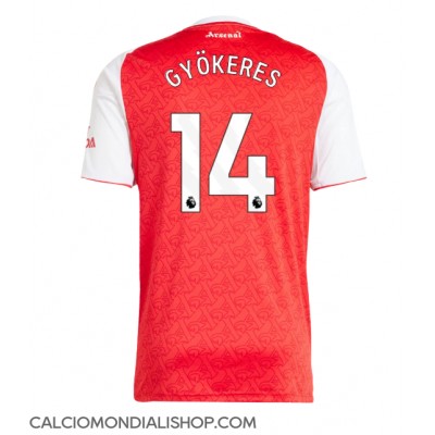Maglie da calcio Arsenal Viktor Gyokeres #14 Prima Maglia 2025-26 Manica Corta Maglie da calcio Arsenal Viktor Gyokeres #14 Prima Maglia 2025-26 Manica Corta